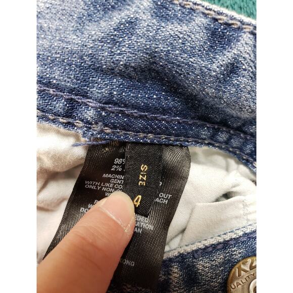 Express Jeans Size 4 Womens Blue Stretch Pants Ladies Mid Rise Stella Bootcut - Picture 4 of 14